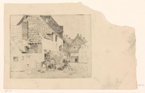 Hay Wagon in a Village Street