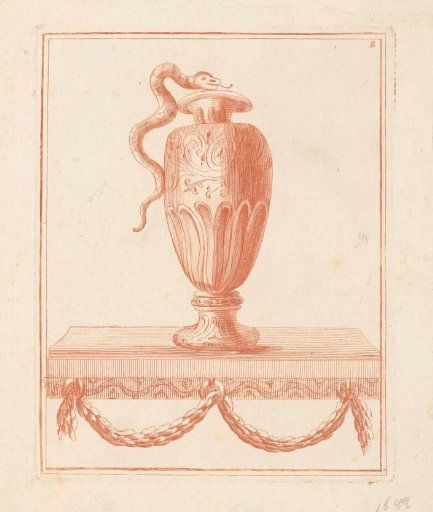 Vase with snake