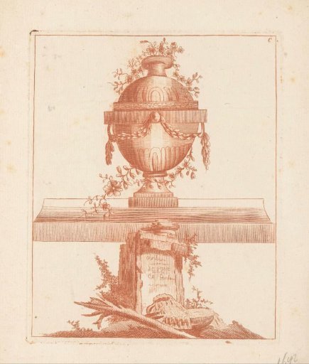 Vase with flowering branch