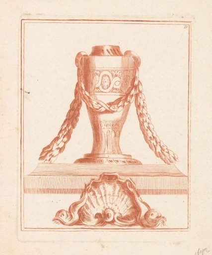 Vase with garlands