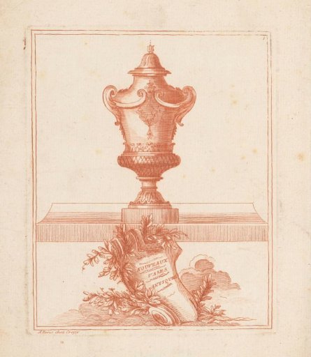 Vase and cartouche