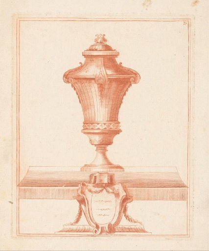 Vase and cartouche