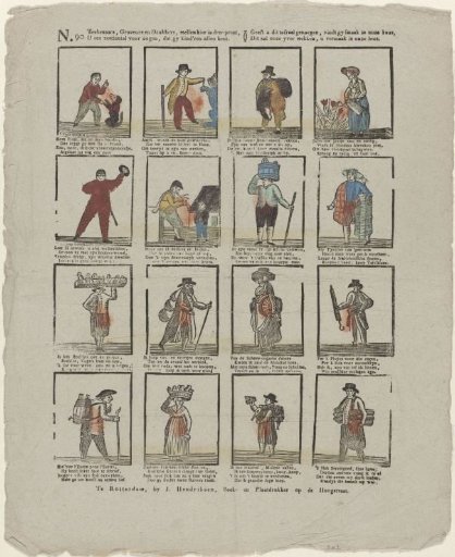 Drawers, Engravers and Printers, here in this print, / Present to you a dozen, that you all know as children. / If this picture gives you pleasure, if you like our choice, / This will awaken our zeal, your amusement is our motto