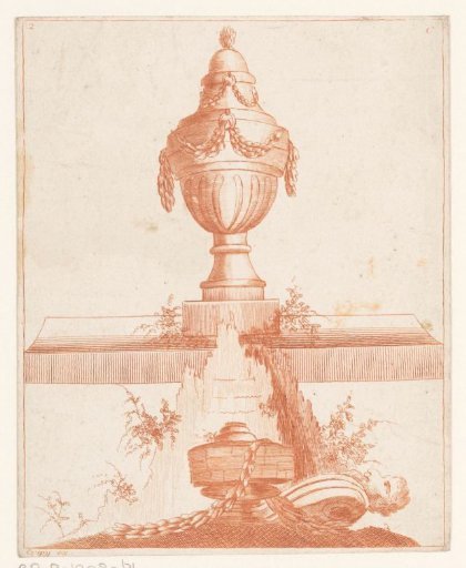 Vase with garlands