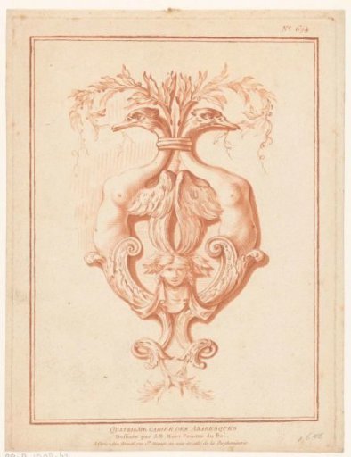 Arabesque of female bodies with bird heads