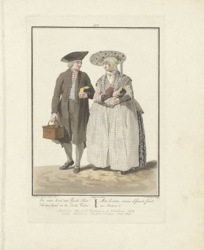 Couple in Frisian costume