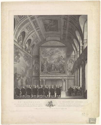 Council Chamber in the Town Hall in Amsterdam