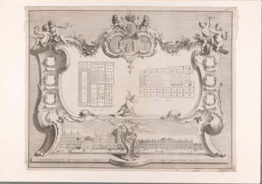 Plan and view of the Nieuwezijds Huiszittenhuis, in Amsterdam