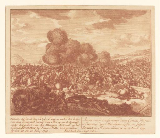 Battle between Imperial Troops and the Spaniards in Sicily, June 1719