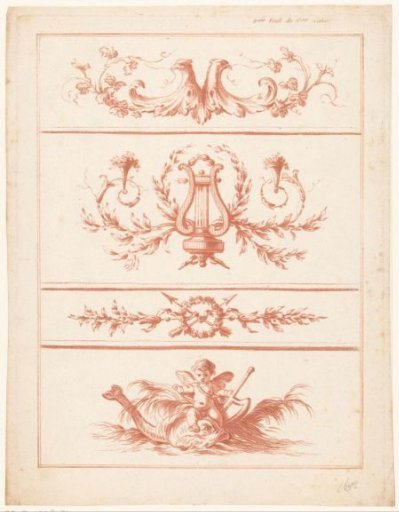 Four friezes with arabesques