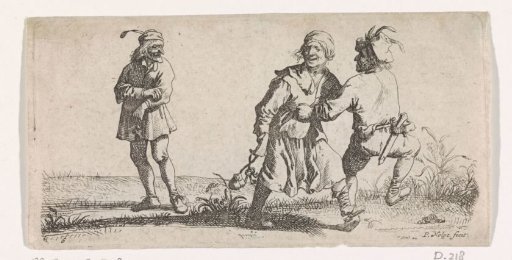 Two Dancing Peasants and a Spectator