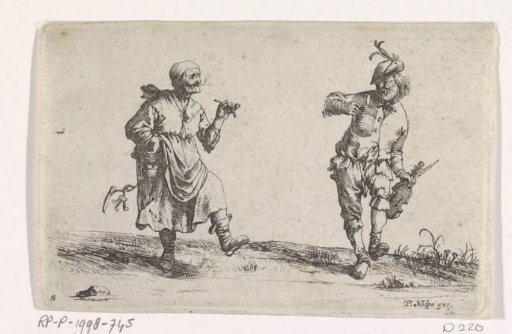 A Dancing Peasant and Peasantess