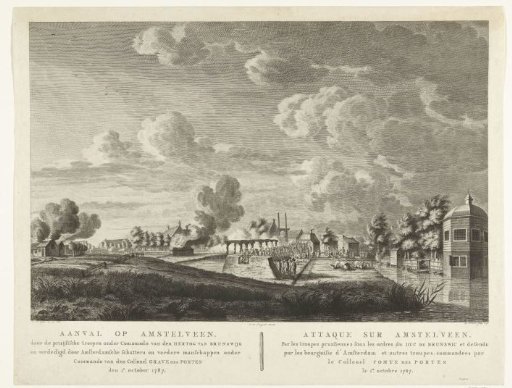 Prussian Troops Attack Amstelveen, Defended by the Amsterdam Civic Guard on 1 October 1787
