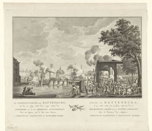 Capture of the Kattenburger Bridge in Amsterdam on 30 May 1787