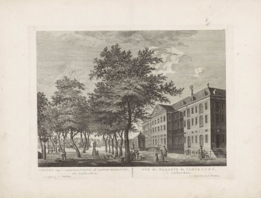View of 's Lands Zeemagazijn (Admiralty Magazine) in Amsterdam