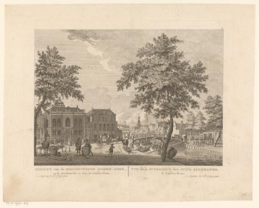 View of the New and Great Synagogue in Amsterdam