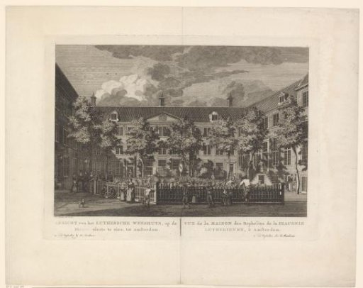 View of the Courtyard of the Lutheran Diaconieweeshuis in Amsterdam