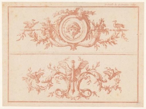 Two friezes with arabesques