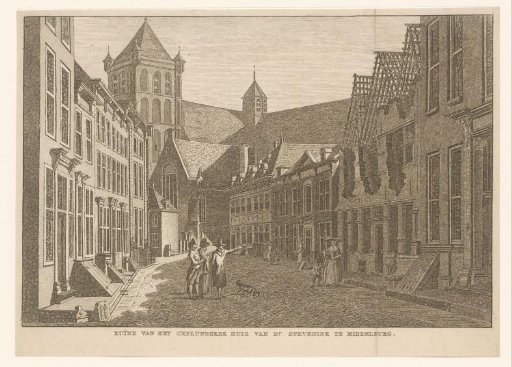 Ruins of the house of Lucas van Steveninck in Middelburg, 1787