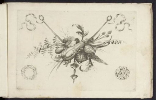 Festoon with flowers, leaves and fruits