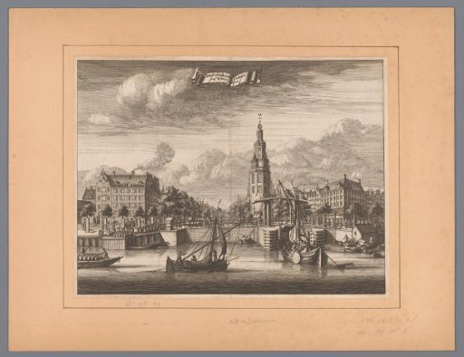 View of the Montelbaanstoren in Amsterdam