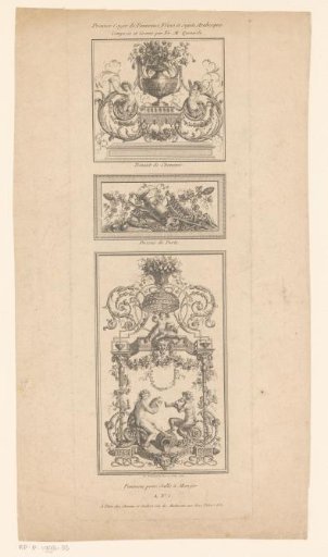 Panels for the fireplace, dining room, and a dessus-de-porte