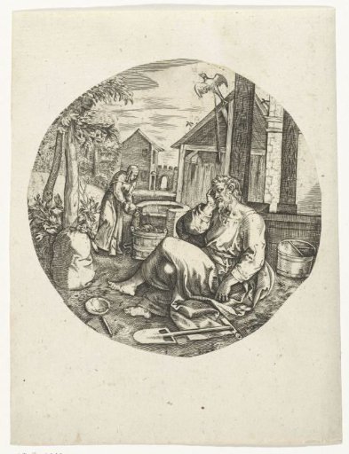 Tobit struck with blindness