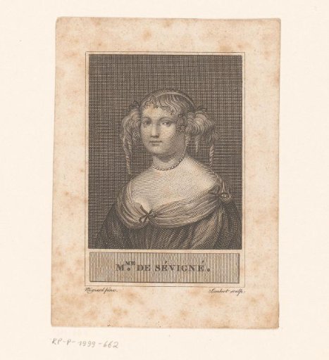Portrait of Marie de Rabutin-Chantal, Marquise de Sévigné