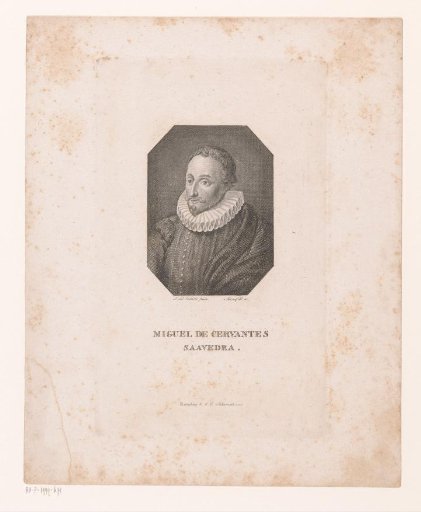 Portrait of Miguel de Cervantes Saavedra.
