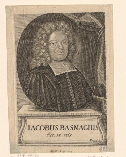 Portrait of Jacques Basnage de Beauval at the age of 58