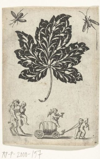 Goldsmith's ornament in the form of a leaf