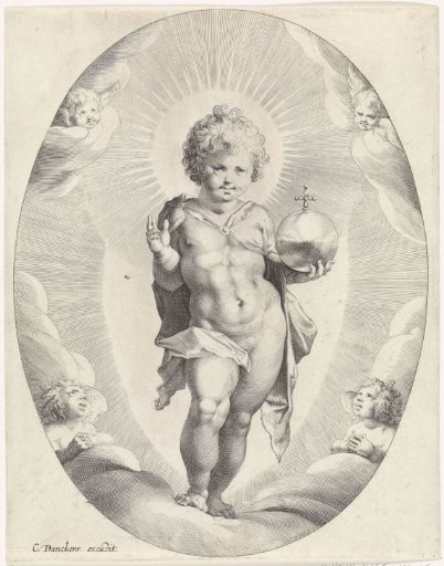 The Christ Child Standing on Clouds