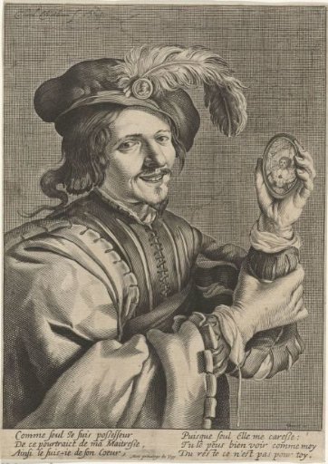 Man Holding a Miniature Portrait