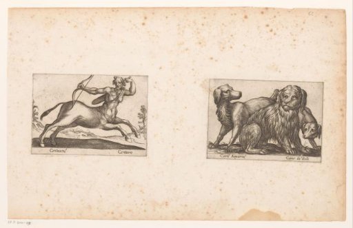 Centaur and Three Dogs
