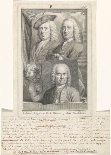 Portraits of Jacob Appel, Dirk Dalens, and Jan Wandelaar