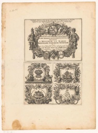 Cartouche and Emblemata with Crowns