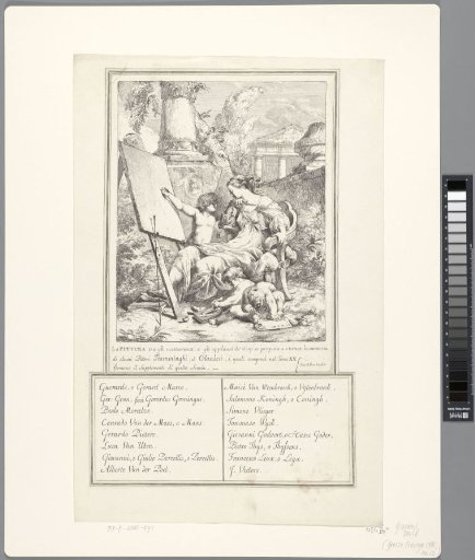 Title print with an allegory on painting