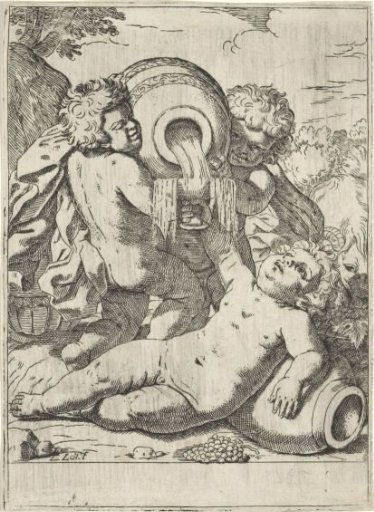 Bacchanal of three children