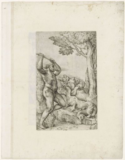 Hercules fighting the Hydra of Lerna