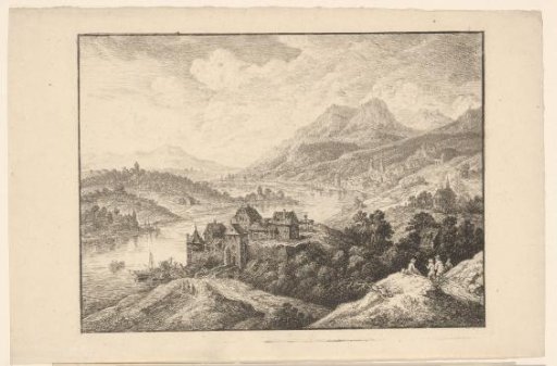 View of Schloss Bauzberg on the Rhine