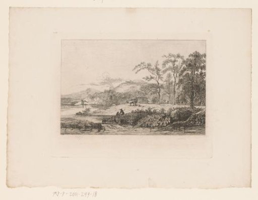 Hilly landscape with a river