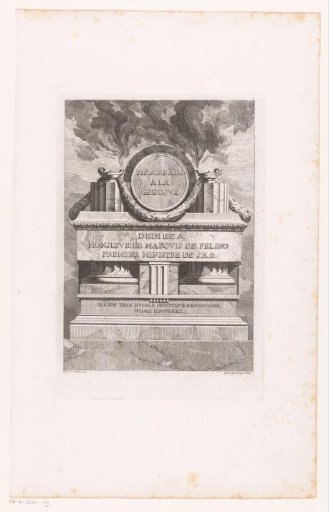 Monument with Columns and Oil Lamps