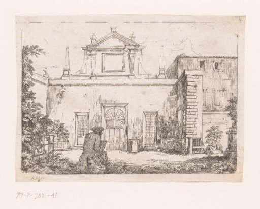 Drawer in a Courtyard
