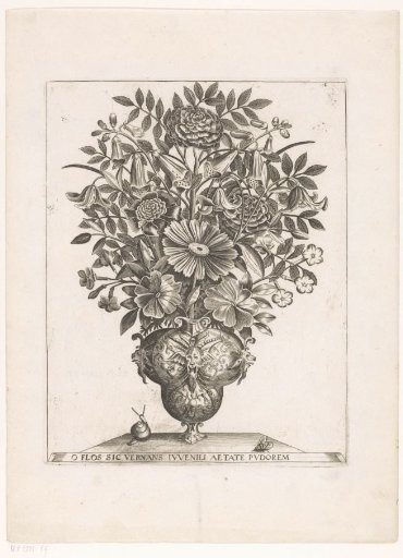 Flowers in a Vase with Masks