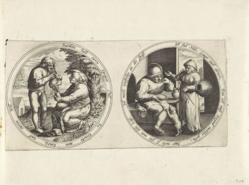Parrot Pot and a Peasant Couple in an Interior
