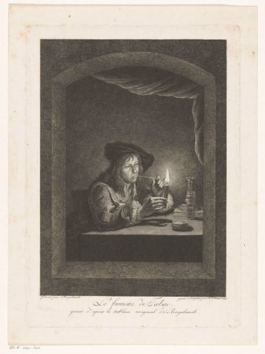 Man smoking a pipe