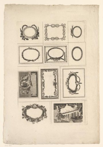 Eleven designs for visiting cards