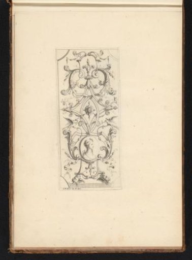 Ornament with acanthus scrolls and a medallion with a portrait