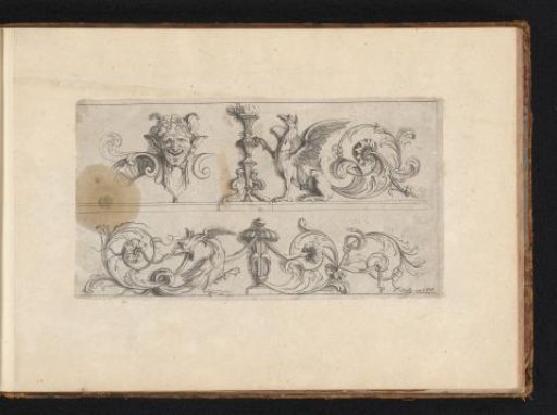 Ornaments with Bacchus and a griffin