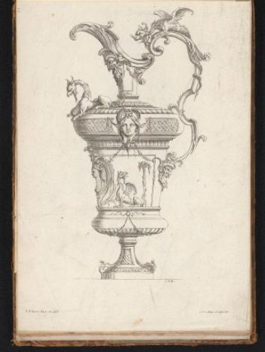 Can with fantastical creatures and mascarons